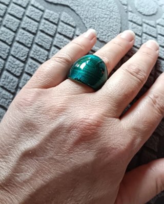 Anillo grande verde
