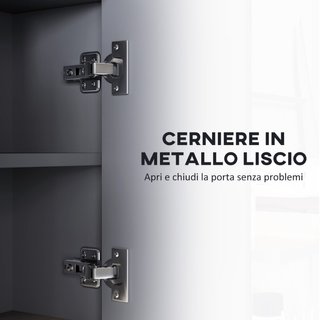 Specchiera Bagno a 3 Ante con Armadietto 8 Vani e
