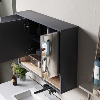 Specchiera Bagno a 3 Ante con Armadietto 8 Vani e