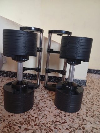 Set de 2 Mancuernas Ajustables Fitness Tech