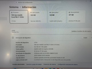 Portátil Lenovo i7 / 32 Gb - GARANTIA