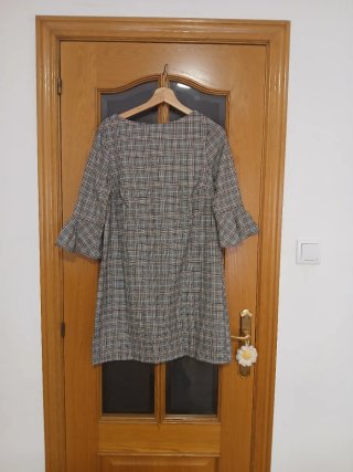 Vestido de cuadros otoñal