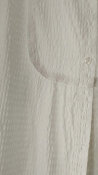 Camisa Blanca Texturizada Talla L