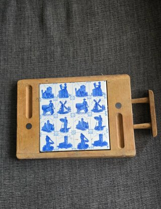 Tabla azulejos Delf decorativa madera cortar