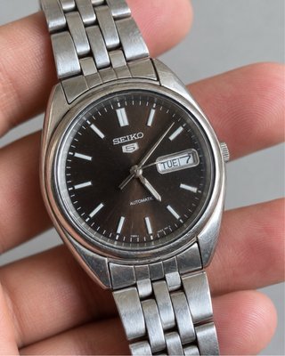 Seiko 5 Automático Marrón/Plata