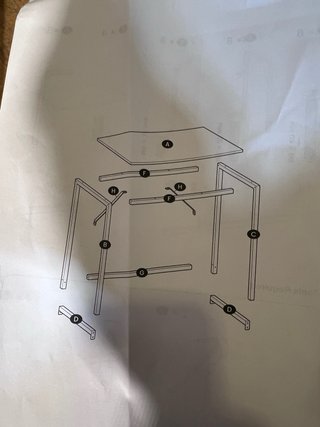 Secretária VASAGLE 120x60cm - Nova com defeito