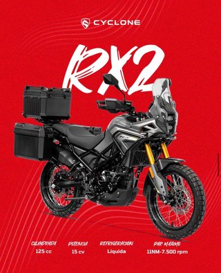 CYCLONE RX2 125cc 15cv Moto Aventura