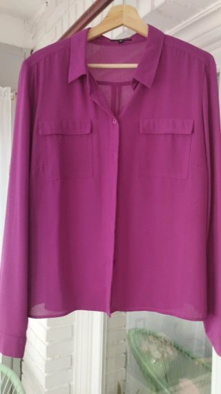 Camisa Fucsia de Manga Larga