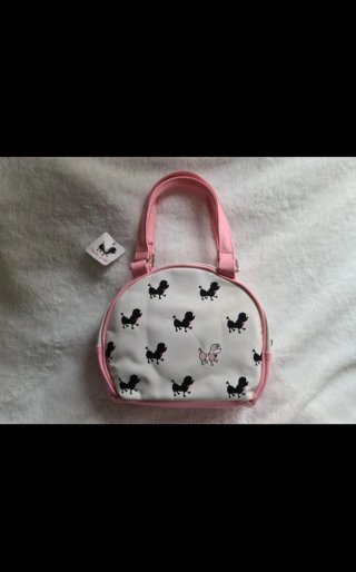 Borsa a mano stile pin-up con barboncini