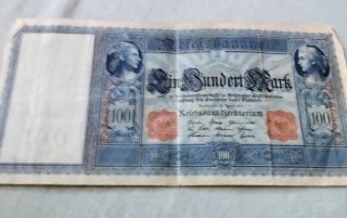 Billete antiguo 100 Mark