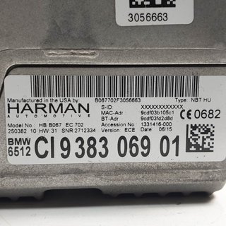 SISTEMA AUDIO / RADIO CD BMW BMW SERIE X5 (F15) 2013-2018