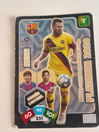 Cromo Messi 2020 Platinum Edición Limitada