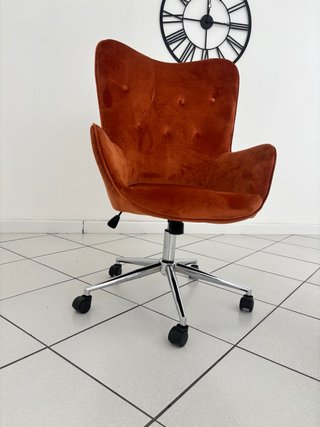 Poltrona Arancione in Velluto