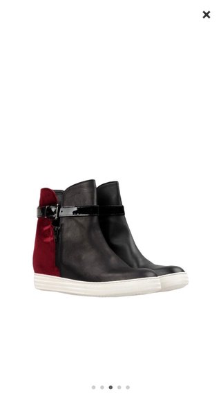 Stivaletti George J. Love pelle neri bordeau 41