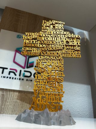 Cruz Padre Nuestro 3D
