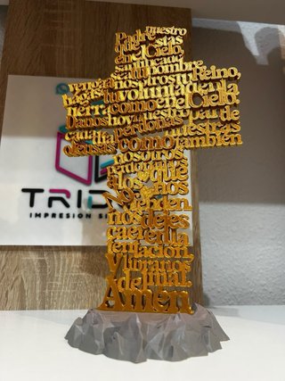 Cruz Padre Nuestro 3D