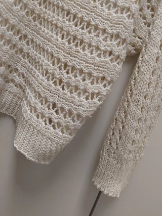 Jersey Calado de Algodón Blanco