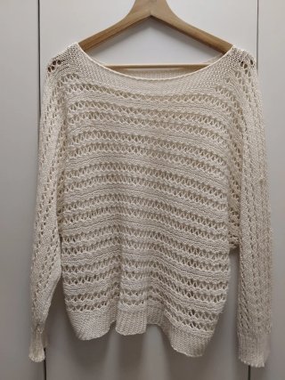 Jersey Calado de Algodón Blanco