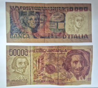 Banconote Lire 50.000 Italia
