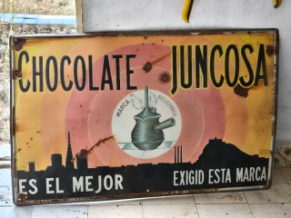 Chapa Esmaltada años 20 Chocolate Juncosa, plurima