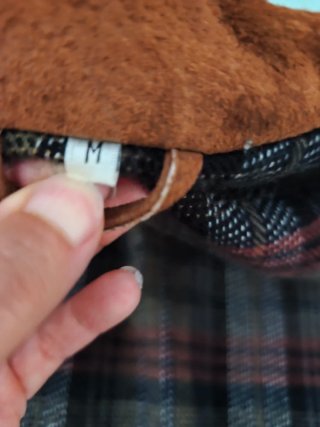 Chaquetón marrón de ante
