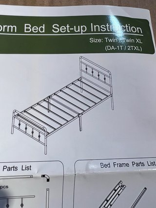 Cama individual metal branco 90x200cm
