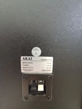 Akai Subwoofer Pasivo Negro