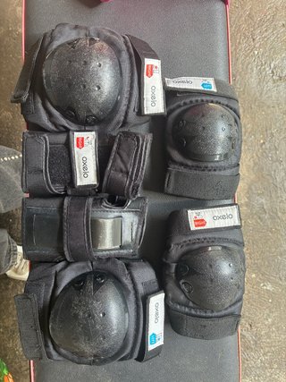 Kit Protecciones Oxelo Rodilleras y Muñequeras