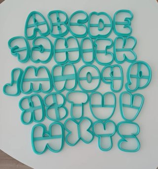 Cortadores Letras Burbuja 6cm Abecedario