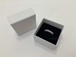 anillo oro 18k con piedra con diamante t. 11 (16,24 mm)