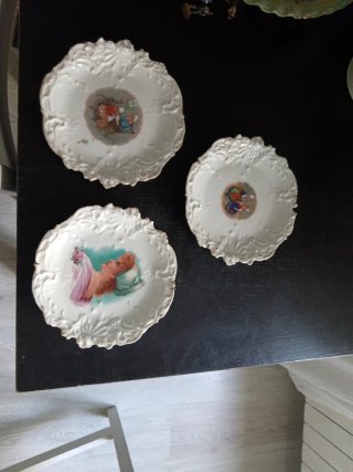 Set di 3 Piatti Antichi Decorativi