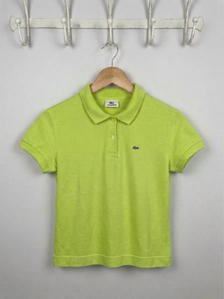 Polo Lacoste Verde Lima Talla S-Mujer Xs-Hombre