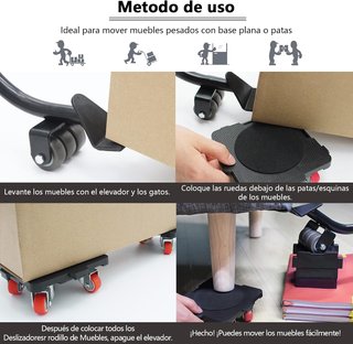 Kit Mover Muebles Pesados Ruedas ONEON Dolly