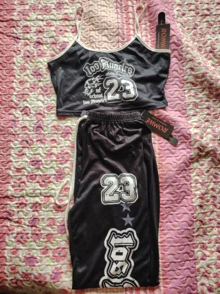 Conjunto ROMWE Negro Talla S