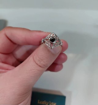 Anillo Plata 925 con Ónix Negro talla 7