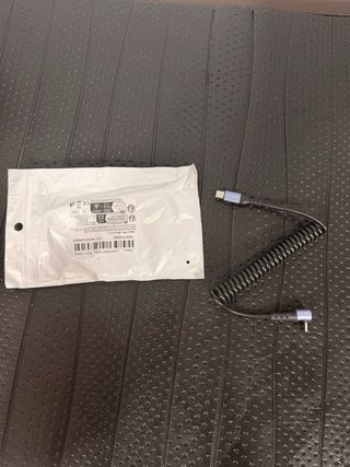 Cable USB-C a USB-C Espiral 90 Grados