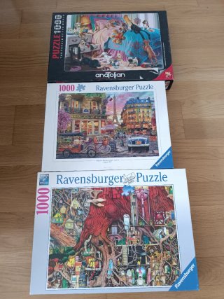 Lote 3 Puzzles de 1000 Piezas