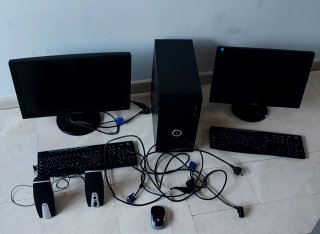 Set de Ordenador con 2 Pantallas
