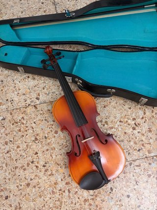 Violín con funda y arco