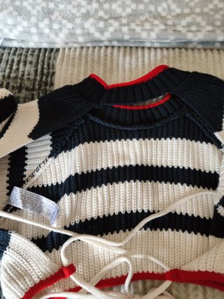 Jersey de rayas con espalda descubierta