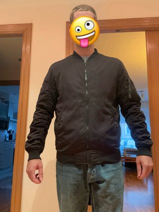 Chaqueta Bomber Pull&Bear Negra Talla M