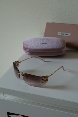 Occhiali da sole Miu Miu Rimless Rosa da Donna