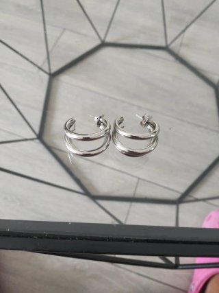 Pendientes Aro Doble Parfois Plata