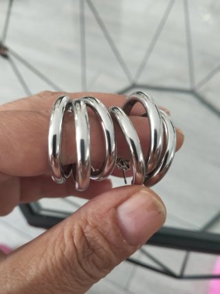 Pendientes Aro Doble Parfois Plata