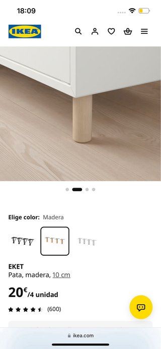 Gambe in legno EKET IKEA