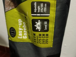 Tenda Gazebo 3x3 metri. Senza uso.