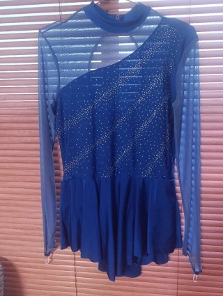 Maillot patinaje artístico azul