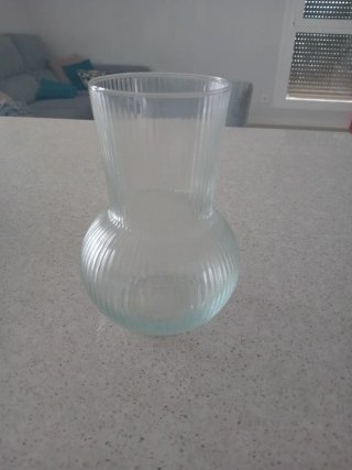 Jarrón de Cristal Estriado