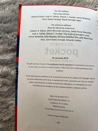 Diccionario Pocket Inglés - Español, Larousse