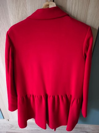 Abrigo Sfera Rojo Peplum Talla L